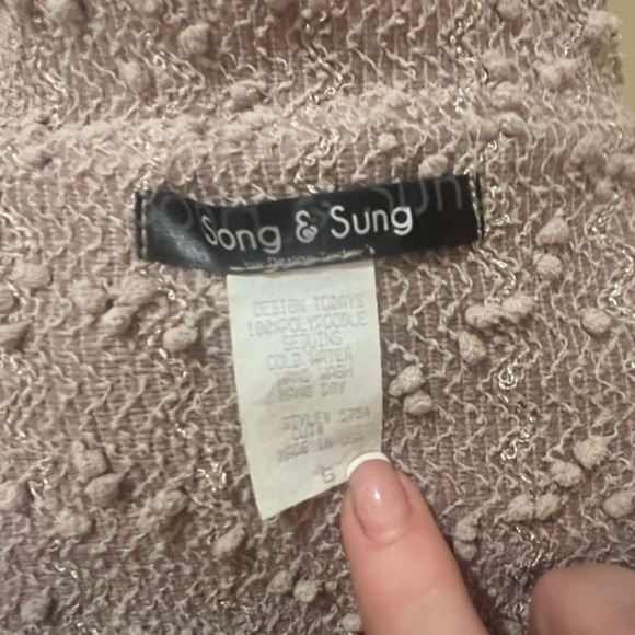 Elegant Song & Sung Stretch Tweed Coat in Taupe, size Small - Picture 7 of 9